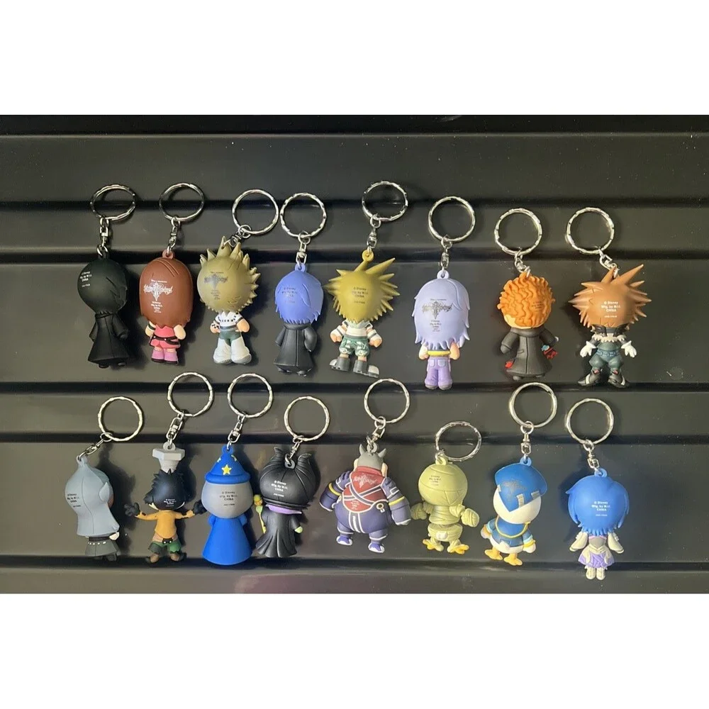 Figural Disney KINGDOM HEARTS II Mystery Blind Bag Keyring (Lot of 16) NWOT